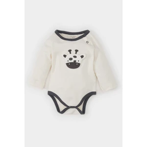 Erkek Bebek Yenidoğan Zürafa Nakışlı Uzun Kollu Çıtçıtlı Body D4135A524WN