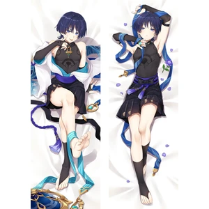 Owl Bag Anime  Genshin Impact - Wanderer Desenli Çift Yön Baskılı Sarılma Yastığı Kılıfı