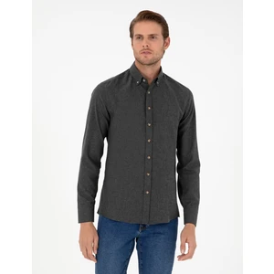 Pierre Cardin Erkek Antrasit Slim Fit Uzun Kollu Gömlek 50298570-VR006