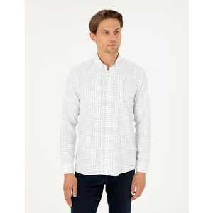 Pierre Cardin Erkek Yeşil Slim Fit Uzun Kollu Gömlek 50292262-VR054