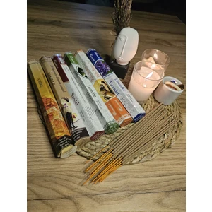 6 Lı Tütsü Seti,lavanta,palo Santo,yasemin,sandal,vanilya,amber (Toplam 120 Adet Tütsü Çubuğu)