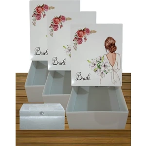 Çeyiz Sandığı Gelin Damat Kutusu Sandık Kolisi 4lü 0124