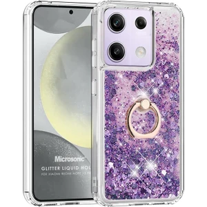 Xiaomi Redmi Note 13 Pro 4g Kılıf Glitter Liquid Holder Mor