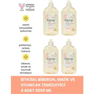 Bebekler Için Bitkisel Biberon Emzik Temizleyicisi 500 ml * 4 Adet