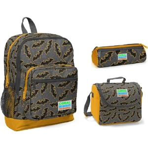 Coral High Yarasa Desenli Beslenme Okul Çantası + Kalemlik
