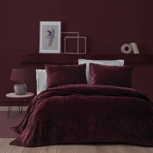 Belly Tek Kişilik Battaniye Yatak Örtüsü Set - Bordo