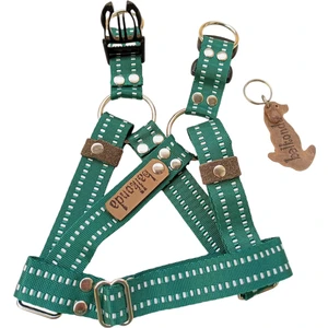 Köpek Göğüs tasması küçük ırk yumuşak yeşil kolon göğüs ölçüsü:35-50cm ayarlamalı 5-15kg dog harnessGT3-41