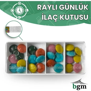 Ilaç Kutusu Günlük 4 Bölmeli Raylı Ilaç Saklama Kutusu Ilaç Organizeri