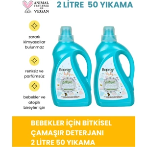 Baby 2 lt Bebekler Için Bitkisel Çamaşır Deterjanı 50 Yıkama
