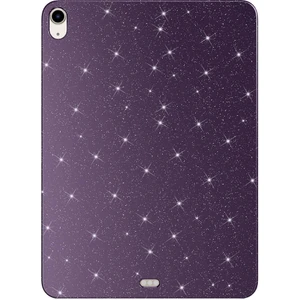 Apple iPad 10.9 2022 (10.nesil) Uyumlu Tablet Kılıfı Koton Case Simli Parlak Kapak, Derin Mor