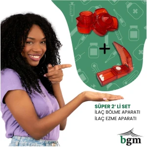 Ilaç Ezme Aparatı ve Bölme Aparatı Yutma Güçlüğü Için 2’li Set
