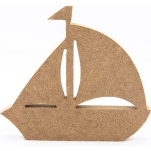 Neşeli Ahşap Okul Öncesi Etkinlik 15 cm 18 mm Yelkenli Ahşap Boyama Seti.. Eğitici Ahşap Boyası. Oyuncak Figür