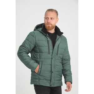 Erkek Kapüşonlu Içi Polarlı %100 Polyester Şişme Mont