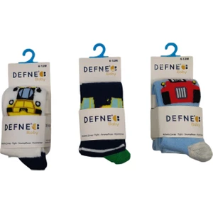 Defne Baby 3 Adet Araç Konseptli Erkek Külotlu Çorabı