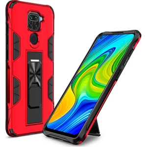 Megafox Teknoloji Xiaomi Redmi Note 9 Uyumlu Kılıf Volve Kapak, Kırmızı
