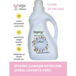 Bitkisel Çamaşır Deterjanı 1 Lt Doğal Lavanta Yağlı 25 Yıkama