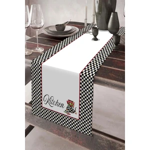 Tarzını Seç Keten Görünümlü Kıtchen Desenli Runner 40X140