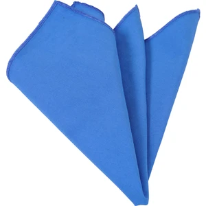 Exve Exclusive Mavi Sade Saten Tek Renk Yaka Mendili