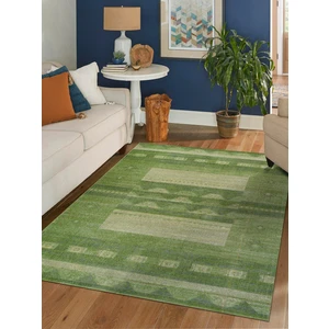 Konfor Halı Antik 1114 Klasik Vintage Salon Halısı Yeşil Retro Mutfak Halısı Tozumaz İnce Makine Halısı 80x150