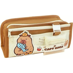 Go Veform Çoçuk Çok Bölmeli Kalem Çantası Kahverengi 8114