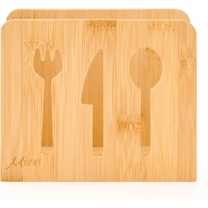 Bambu Dik Peçetelik - Kahverengi - 14 cm