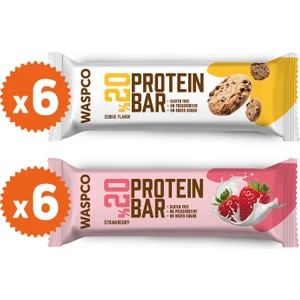 Protein Bar Karma Kutu 40g Çilekli ve Kurabiye Aromalı 12 Adet (2 Çeşit)