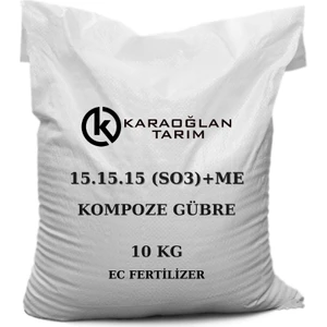 Karaoğlan Tarım 15.15.15 Npk Süper Kompoze Kükürt Iz Element Katkılı Ağaç Sebze Meyve ve Çim Gübresi (3X15)