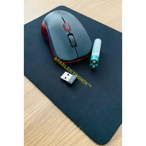 1 adet KABLOSUZ MOUSE + 1 ADET MOUSE PAD + 1 ÇİFT PİL ( MOUSE ve  MOUSE PAD Rengi Stok Durumuna Göre Değişiklik Gösterebilir )