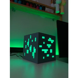 Root Made Minecraft Elmas Cevheri Masa Lambası Fişli Dekoratif Minecraft Lamba Gamer Dekorasyon