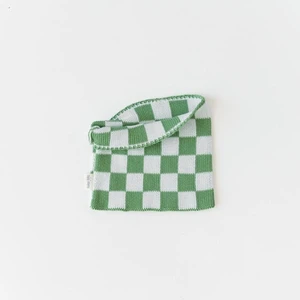 Mama Yoyo Triko Boyunluk - Dama Örgü  - Çağla Yeşili & Ekru