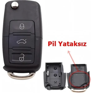 Volkswagen Seat Skoda Tipli Akıllı Kumanda Kabı Anahtar Kabı Oto Anahtarlık Pil Yataksız