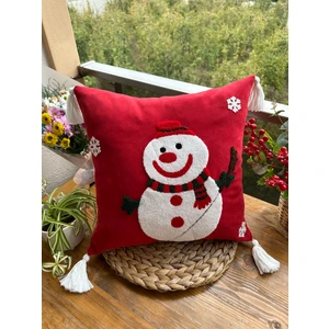 En Gözde Home Yılbaşı Noel Temalı Punch Nakışlı Kırlent Kılıfı