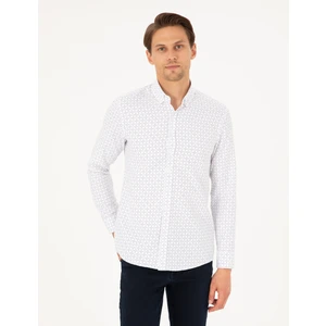 Pierre Cardin Erkek Indigo Slim Fit Uzun Kollu Gömlek 50292262-VR028