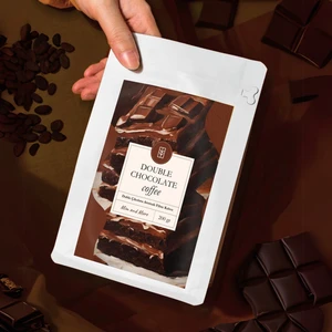 Mim and More Double Chocolate Coffee - Duble Çikolata Aromalı Kahve Çekirdek Kahve, 200 Gr