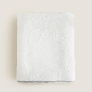 Herrıngbone Banyo Havlusu 85X150 cm Beyaz