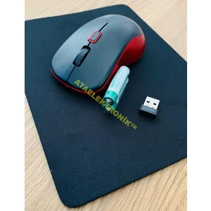 Kablosuz Mouse + PAD + PİL  ( MOUSE ve  MOUSE PAD Rengi Stok Durumuna Göre Değişiklik Gösterebilir )