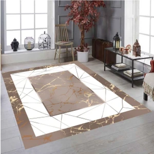 Carpet Cover Kupa Kahve Model Kadife/İpek Lastikli Halı Örtüsü/Kılıfı