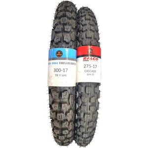 IRAN YASA TIRE & RUBBER Iran Yasa Tıre&rubber Kuba x Boss Lastik Takımı 300-17TT TR ve 275-17 Tt Cascade Ön ve Arka Set (Iç Lastikli