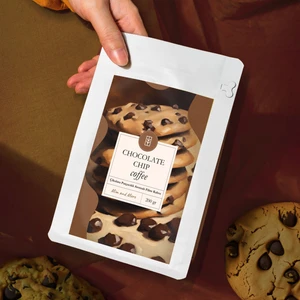 Mim and More Chocolate Chip Coffee - Çikolata Parçacık Aromalı Kahve Çekirdek Kahve, 200 Gr