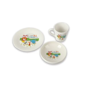 Lordstore1 Kütahya Porselen 3'lü Çocuk Mama Seti