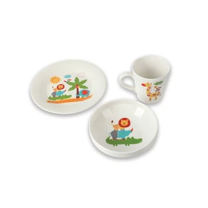 Lordstore1 Kütahya Porselen 3'lü Çocuk Mama Seti