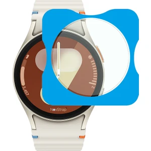Novstrap Samsung Galaxy Watch 7 40MM ile Uyumlu Ekran Koruyucu Temperli Cam Kolay Uygulama Aparatlı