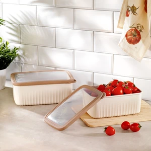 Ashley 2 Li Dikdörtgen Derin Saklama Kabı-Krem