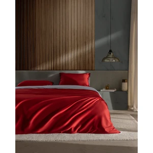 Madame Coco Delit King Size %100 Pamuk Baskılı Saten Nevresim Takımı - Kırmızı