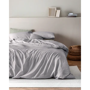 Madame Coco Odette King Size %100 Pamuk Ranforce Baskılı Nevresim Takımı - Gri