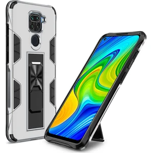 Megafox Teknoloji Xiaomi Redmi Note 9 Uyumlu Kılıf Volve Kapak, Gri
