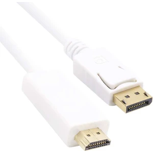 CG605L-1.8 Beyaz 1.8mt Display Port Erkek To HDMI Erkek Kablo
