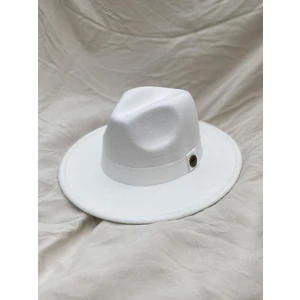 Beyaz Kadın Fötr Şapka