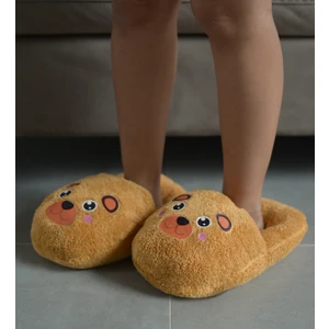 Peluşçu Dayı Sevimli Hayvan Desenli Salaş Boyut Pelüş Terlik