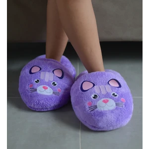 Peluşçu Dayı Sevimli Hayvan Desenli Salaş Boyut Pelüş Terlik